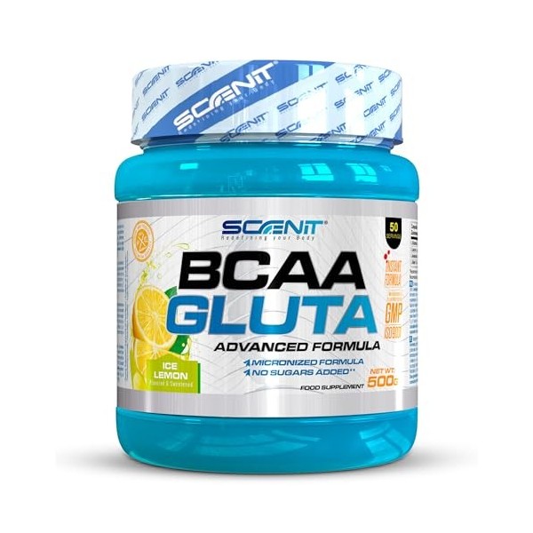 BCAA Poudre - BCAA GLUTA - 500 g - Bcaa Glutamine - L Glutamine - BCAA - BCAA 2.1.1 - BCAA en poudre, Acide aminé, amino acid