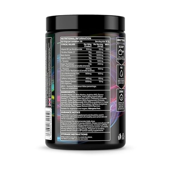 Sports Genetics Explosive Pre-Tropic Poudre pré-entraînement 495 g