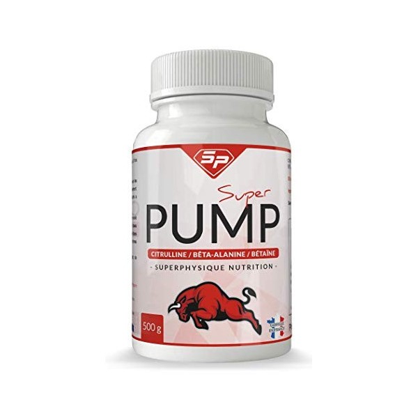 SUPER PUMP • BOOSTER MUSCULATION • Congestion explosive • PUISSANT pré-workout • MADE IN FRANCE • Pour 4 MOIS • SuperPhysique