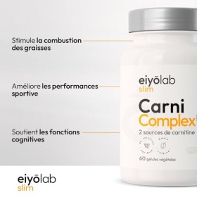 CARNI COMPLEX HT | 2 Sources : L-Carnitine Tartrate + ALCAR | Energie - Sèche - Récupération | Pre-workout sans Pipérine, san