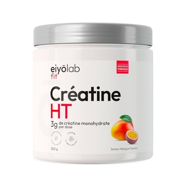CREATINE HT | Créatine Monohydrate Pure en Poudre | Enrichie en Bêta-Alanine et HMB | Booster de Performances Musculaires | S