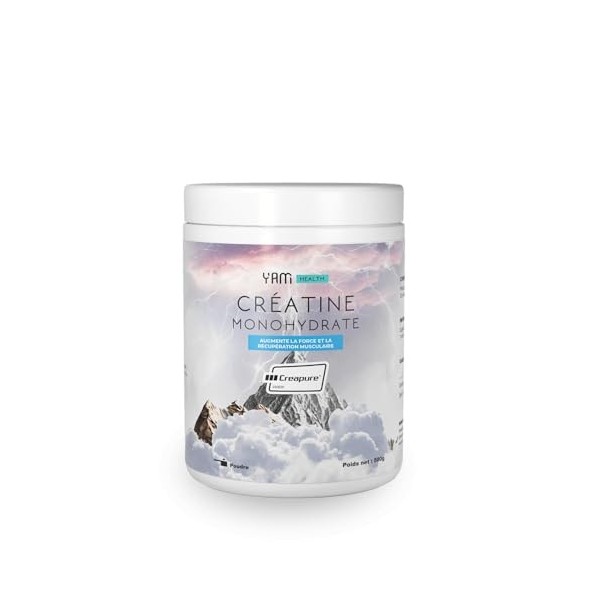 Créatine Monohydrate Creapure® - Force & Récupération Musculaire - 100% Pure - Poudre