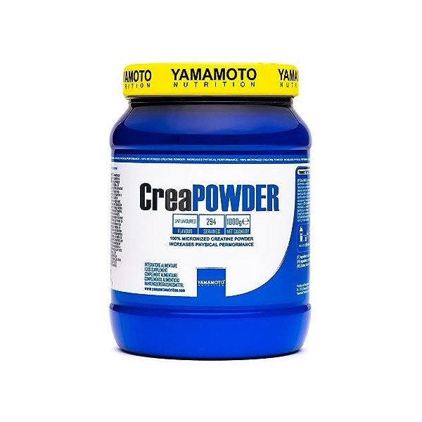 YAMAMOTO NUTRITION, CreaPOWDER 1000 g, Créatine Monohydrate en Poudre Supplément Alimentaire, Supplément pour Athlètes Augmen
