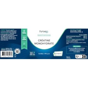 Creapure Créatine Monohydrate - 180 Gélules, 680mg - Preworkout, Force Musculaire, Protéines - Complément à la Whey Protein -