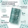 Creatine Monohydrate Poudre Micronisée 200 Mesh 500g | Compléments Alimentaires pour Sportifs Pre Workout, Intra & Post - Cré