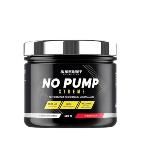 Superset Nutrition - No Pump Xtreme 420gr - Pre-Workout en poudre - Booster puissant pré-entraînement, 3,3 g de Créatine, B