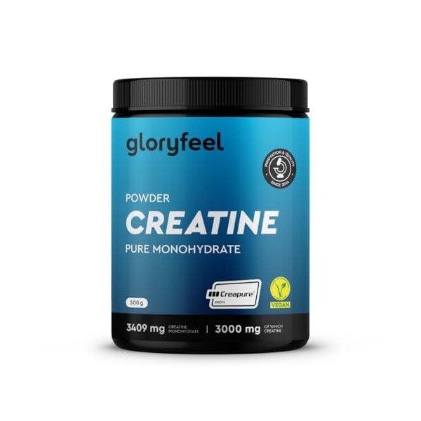 Créatine Monohydrate Poudre 100% Pure, Creatine Creapure® 3000mg par Dose, 147 Portions, Prise de Masse et Puissance Musculai