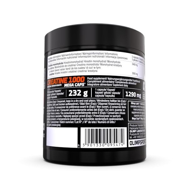 Olimp Creatine 1000 Mega Caps® - 180 Gélules