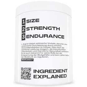 L-Arginine - 500 g Haute Doses - Fabriqué en Allemagne - Pour promouvoir la production doxyde nitrique et résistance - Aceus