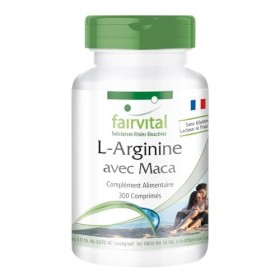Fairvital | L-arginine + Maca - Fortement dosé - avec Bêta-Glucane, OPC et zinc - 300 comprimés