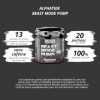Alphatier Beastmode Pump Booster sans caféine + créatine - sans grumeaux - Pre Workout 360 g de poudre - hautement dosé avec