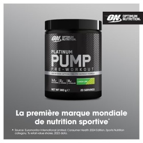 Optimum Nutrition ON Platinum PUMP, complément alimentaire pré-workout intense et sans caféine avec Fruitflow, Beta-Alanine, 