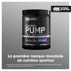 Optimum Nutrition ON Platinum PUMP, complément alimentaire pré-workout, intense et sans caféine avec Fruitflow, Beta-Alanine,