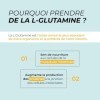 L-Glutamine - CUURE - Acide Aminé en Poudre [60g] - 100% Pure - Récupération Sport - Hautement Biodisponible - 30 Jours - Sav