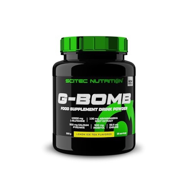 Scitec Nutrition G-Bomb | L-Glutamine | Extraits de plantes | Inositol, Choline et Naringine | avec Pyruvate de calcium, 500g