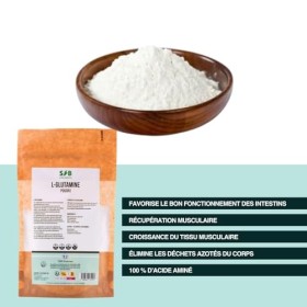 L-Glutamine en Poudre - 150 g - 100% Pure - Récupération Musculaire - Acide Aminé - Renforce la paroi Intestinale - Haute Ass