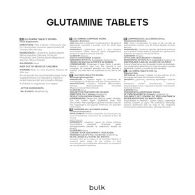 Bulk Comprimés de glutamine, 3000 mg de L-glutamine par portion, 90 comprimés