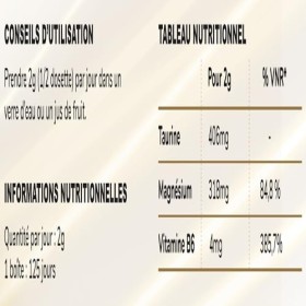 SuperMag - Magnésium Bisglycinate + Taurine + Vitamine B6 - Biodisponibilité Maximale - 250g poudre - YAM Nutrition