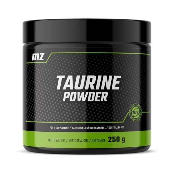 Taurine Powder 250g - Acide aminé Taurine 900 mg par portion - 277 portions par paquet - Supplément diététique - par MZ