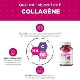 FB Pharma - Collagène + Acide Hyaluronique + Biotine - 180 Capsules - Complément Alimentaire pour Articulations et Cartilage 