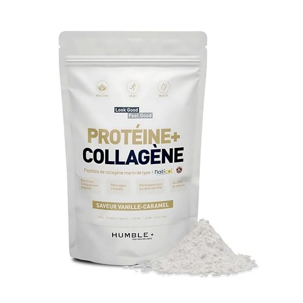 Protéine + Collagène marin Naticol® en poudre, paquet de 600 g - Saveur cafe - Confort articulaire et récupération musculaire