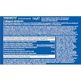 YAMAMOTO RESEARCH, Collagène Hydrolysé Verisol 30 Sachets de 5 g, Supplément avec Collagène, Acide Hyaluronique et Vitamine C