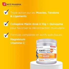Forté Pharma - Forté Flex Fort D-Contract Muscles - Collagène marin hydrolysé type 1 10g - Muscles, tendons, ligaments - Qui