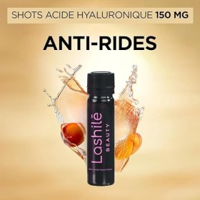 Lashilé Beauty - Shots Acide Hyaluronique 150 mg - Anti-rides et élasticité de la peau - Nutricosmétique à boire - Programme 