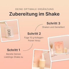 SHEKO Collagène en poudre 500g - Hydrolysat de collagène bioactif - Peptides de type 1, 2, 3 - Collagène en poudre - Qualité 