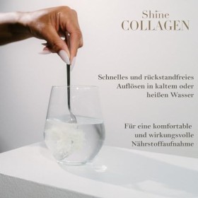 Collagène Shine Premium - Peptides de Collagène Pur 100% Type 1, 2, 3 Poudre Hydrolysée Hautement Soluble Sans Goût Anti-âge 