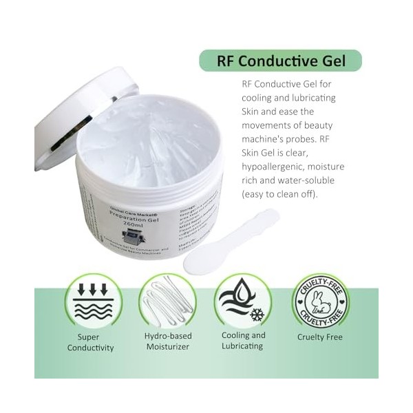 Gel de préparation - Gel conducteur RF à l’acide hyaluronique pour une utilisation avec les machines à radiofréquence pour le