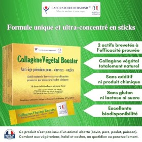 Collagene Vegetal Booster liquide - 30 x 25 ml - Anti-age premium - Beaute Peau - Cheveux - Ongles - Actifs naturels brevetés