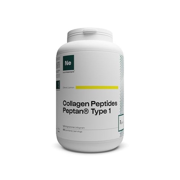Collagène Peptide Type 1 en poudre 1.2 KG goût Citron - Collagene hydrolysé - Complément alimentaire Tendons, Articulations, 