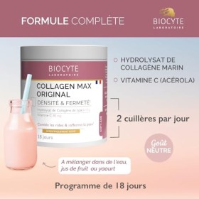 BIOCYTE Collagen Max - Anti-Âge et Jeunesse de la Peau, Lisse et Comble les Rides - Complément Alimentaire Hydrolysat de coll