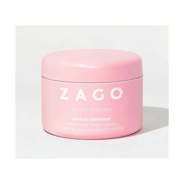 Zago Milano DOLCE ALMOND crème pour le corps restructurant nourrit et hydrate la peau VEGAN Made in Italy 250 ml