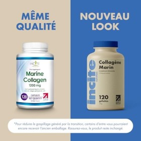 Incite Nutrition Collagène marin-Suppléments de capsules à haute résistance pour femmes/hommes Pure Superior Type 1 Hydrolyse