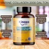 KINOKO LIFE - Collagene Marin Acide Hyaluronique | 180 Capsules, Extraits de plantes, Coenzyme Q10, Vitamine C, Magnésium, Le