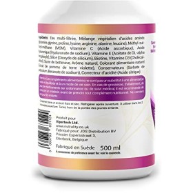Nutrality Supplément Liquide Vegan Collagène 500ml - Premium 5000mg Peptides De Collagène Hydrolysés Silice, Biotine, Vitamin
