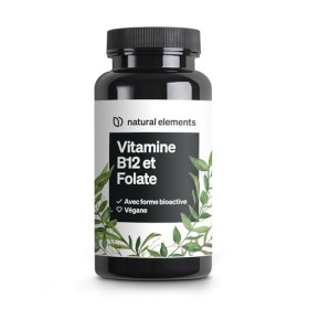 Vitamine B12-180 comprimés végétaliens pour 6 mois - 500µg de vitamine B12 et 200µg dacide folique - hautement dosé, sans ad