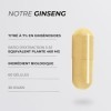 Panax Ginseng Blanc Asiatique - CUURE - Actif Breveté Ginselect® - 60 gélules -Titré à 7% en Ginsénosides - Fonction Cognitiv