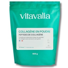 Peptides de collagène - 600 grammes - 2 mois - Fabriqué en France - 10 grammes par jour - Collagène en poudre - VITAVALIA