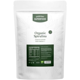 Comprimés de spiruline biologique 1800 comprimés - Spiruline brute pressée à froid - Certifié végétalien et casher