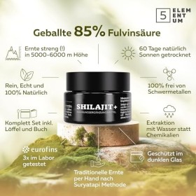 Shilajit Original Himalaya – Hautement dosé à 85 % dacide fulvique – 30 g – 60 jours dapprovisionnement – Premium Pure Shil