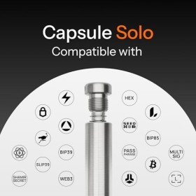 Cryptosteel Capsule Duo pour Bitcoin : Protection Robuste de 24 graines, Compatible avec Ledger, Trezor & BitBox