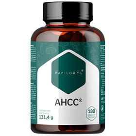 AHCC par Papiloxyl - 180 Gélules, 500 mg par Capsule, Culture Liquide Brevetée de Lentinula Edodes Shiitake , Fabriqué au Ja