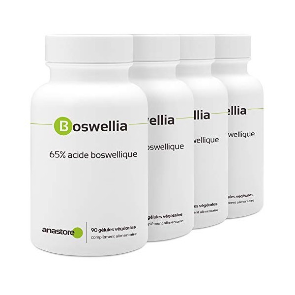 BOSWELLIA SERRATA * PACK 3+1 GRATUIT * 370 mg / 360 gélules * Titré à 65% en acide boswellique * 100% naturel * Anti-inflamma