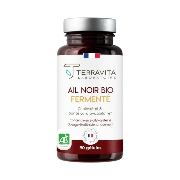 AIL NOIR Fermenté BIO | Extrait titré en S-Allyl-Cystéine | 250 mg par Gélule | Lutte contre les Lipides Sanguins - Santé Car