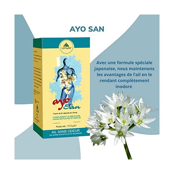Lemuria - AYOSAN - Complément alimentaire à base de plantes et dérivés - 50 gélules - Utile pour le fonctionnement régulier d