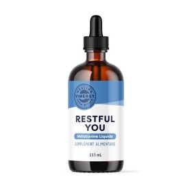 Vimergy Restful You Mélatonine Liquide – Aide pour Dormir ne Créant pas d’Accoutumance – Complément à Absorption Rapide, Végé