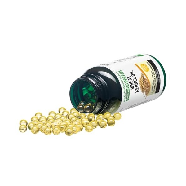Siberian Green Lot de 200 gélules dhuile de noyau de blé sauvages récoltées Sibérie Altaï pressées à froid non raffinées